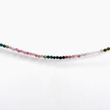 Micro Bead Necklace - Tourmaline (mixed colours)