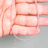 Micro Bead Necklace - Rose Quartz