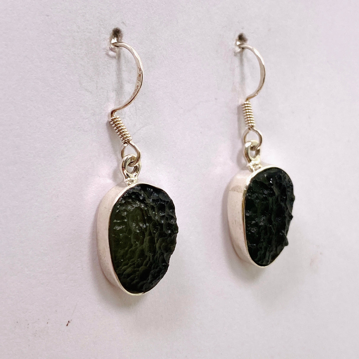 Moldavite Earrings 17mm IVME-01