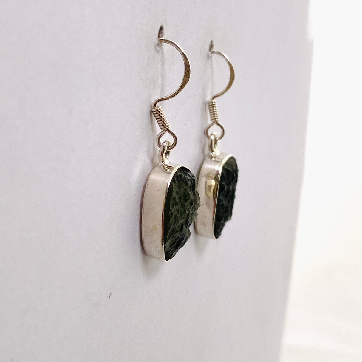 Moldavite Earrings 17mm IVME-01