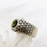 Moldavite Faceted Gemstone Ring IVMR-04