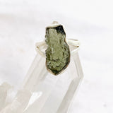 Moldavite Raw Split Band Ring Size 6 KRGJ3356