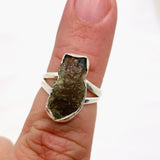 Moldavite Raw Split Band Ring Size 6 KRGJ3356