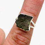 Moldavite Raw Split Band Ring Size 7 KRGJ3357