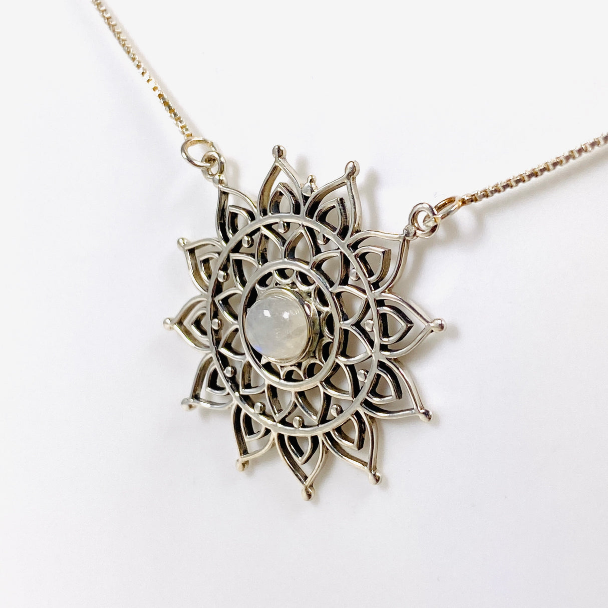 Moonstone Mandala Necklace NK340-MS