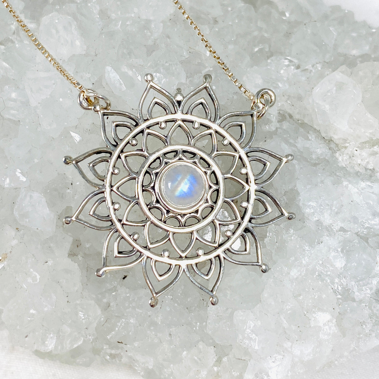 Moonstone Mandala Necklace NK340-MS