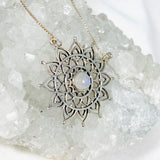 Moonstone Mandala Necklace NK340-MS