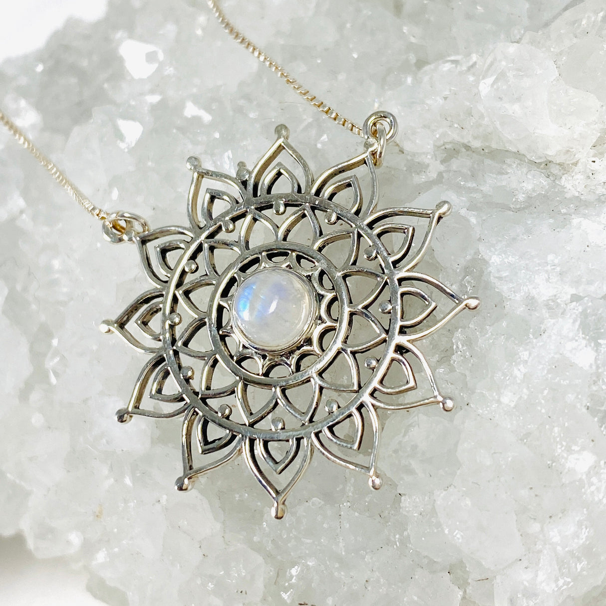 Moonstone Mandala Necklace NK340-MS