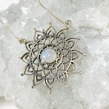 Moonstone Mandala Necklace NK340-MS