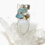 Moonstone multi-stone pendant with Aquamarine and Watermelon Tourmaline KPGJ1521