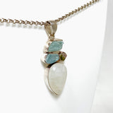 Moonstone multi-stone pendant with Aquamarine and Watermelon Tourmaline KPGJ1521