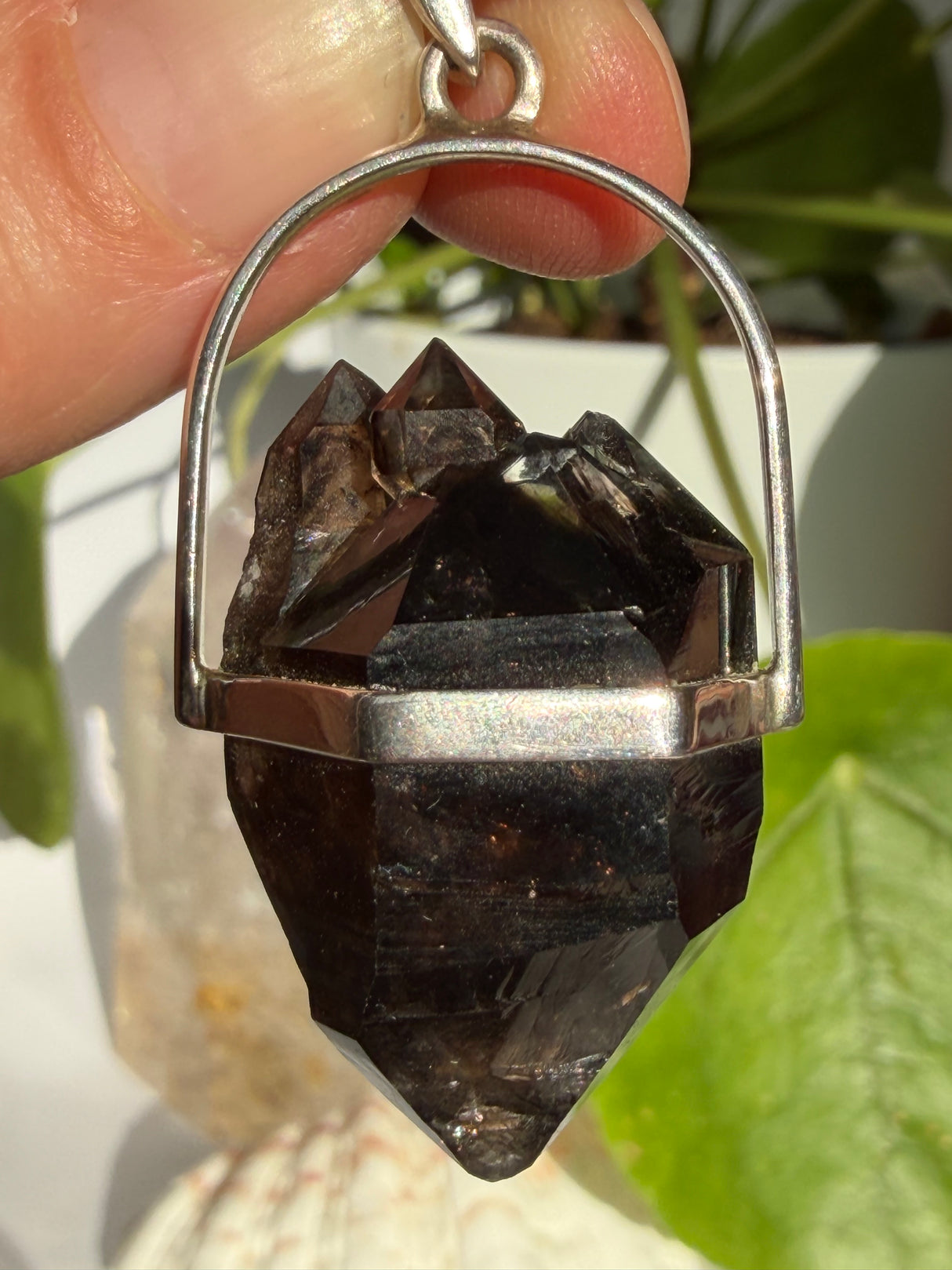 Mooralla Smokey Quartz Natural Crystal Pendant PPGJ436