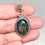 Mystic Topaz Oval Faceted Boho Pendant KPGJ4586