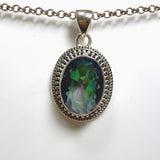 Mystic Topaz Oval Faceted Boho Pendant KPGJ4587