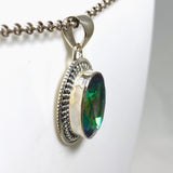 Mystic Topaz Oval Faceted Boho Pendant KPGJ4587