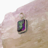 Mystic Topaz Rectangular Faceted Boho Pendant KPGJ4591