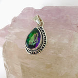 Mystic Topaz Teardrop Faceted Boho Pendant KPGJ4590