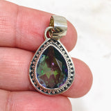 Mystic Topaz Teardrop Faceted Boho Pendant KPGJ4590