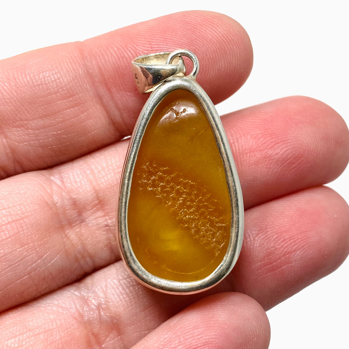 Natural Amber Teardrop Pendant KPGJ4341