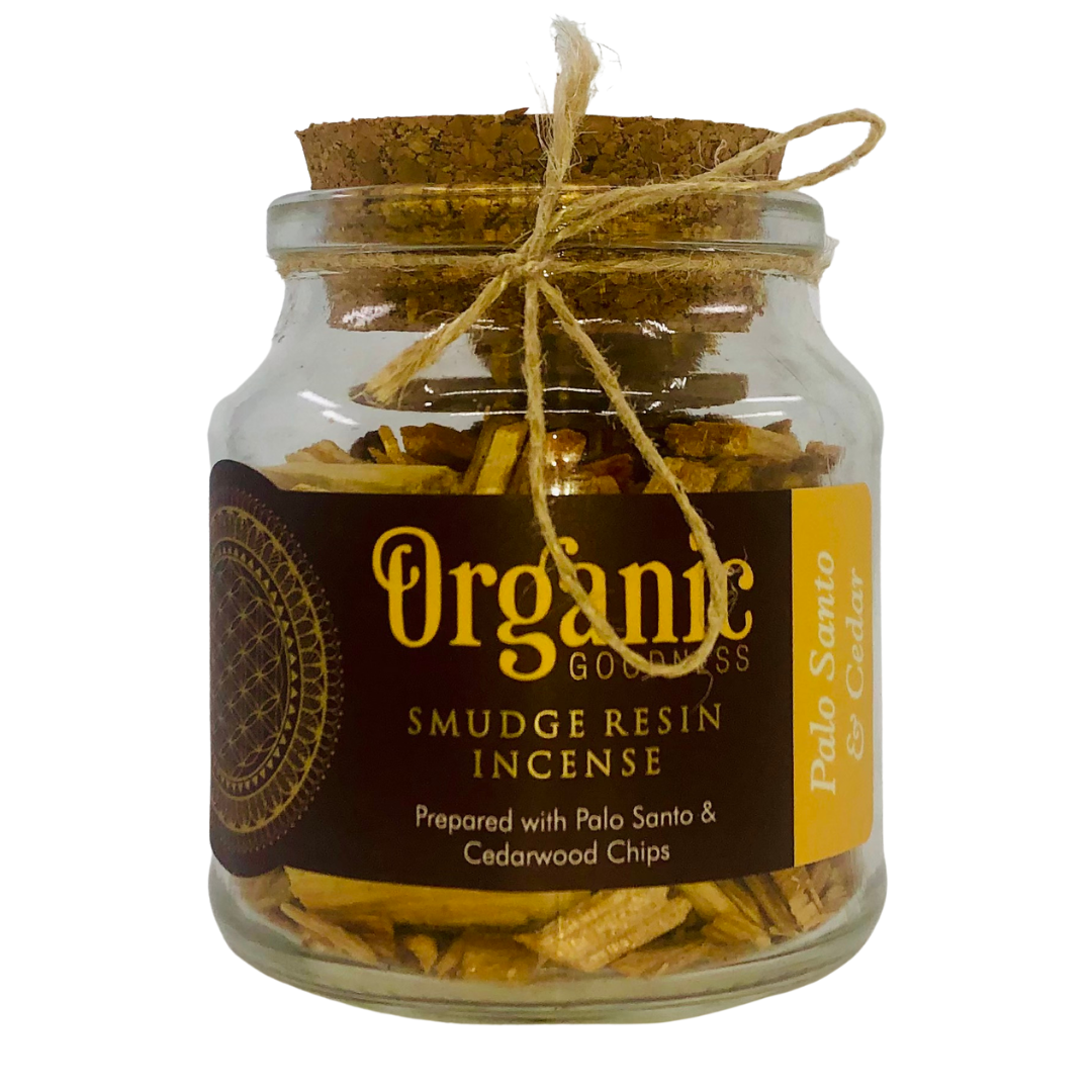 Organic Goodness Smudge Resin PALO SANTO & CEDAR 80g