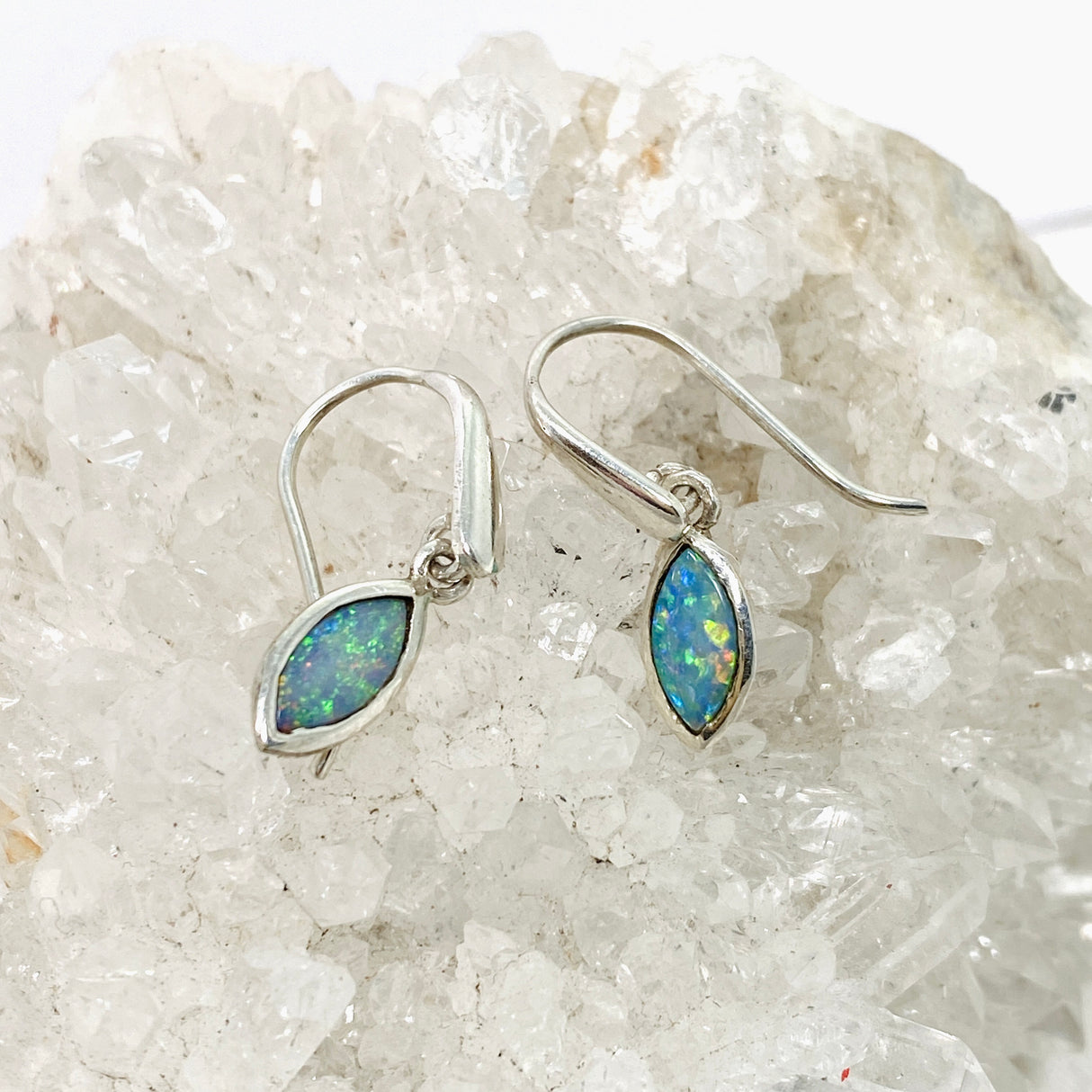 Opal Solid (Lightning Ridge) Marquise Cabochon Earrings PEGJ191