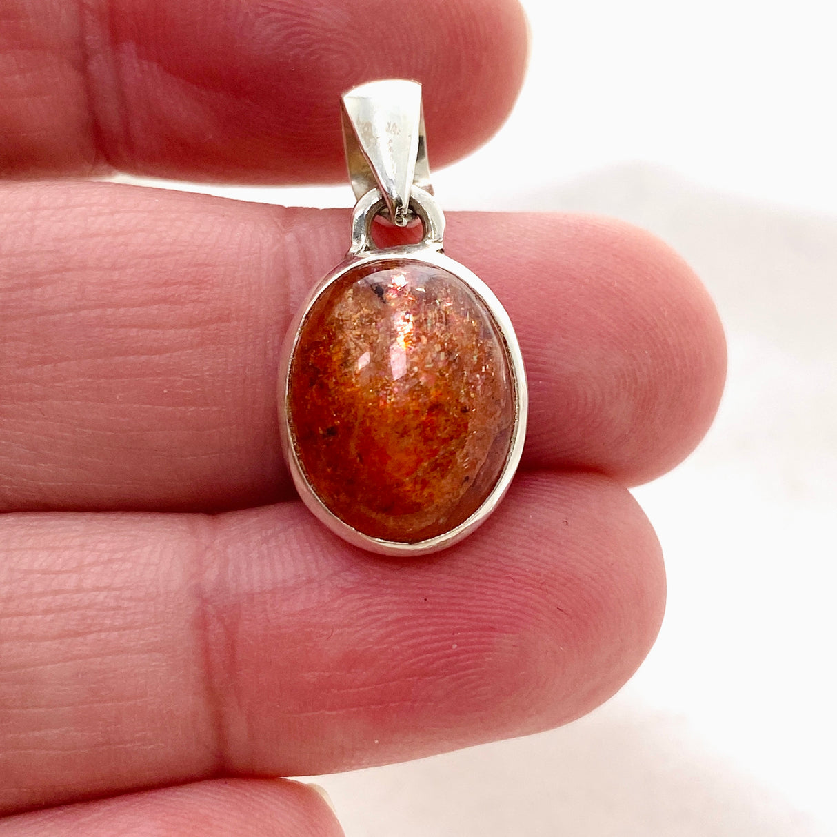 Sunstone Oval Cabochon Pendant PPGJ817