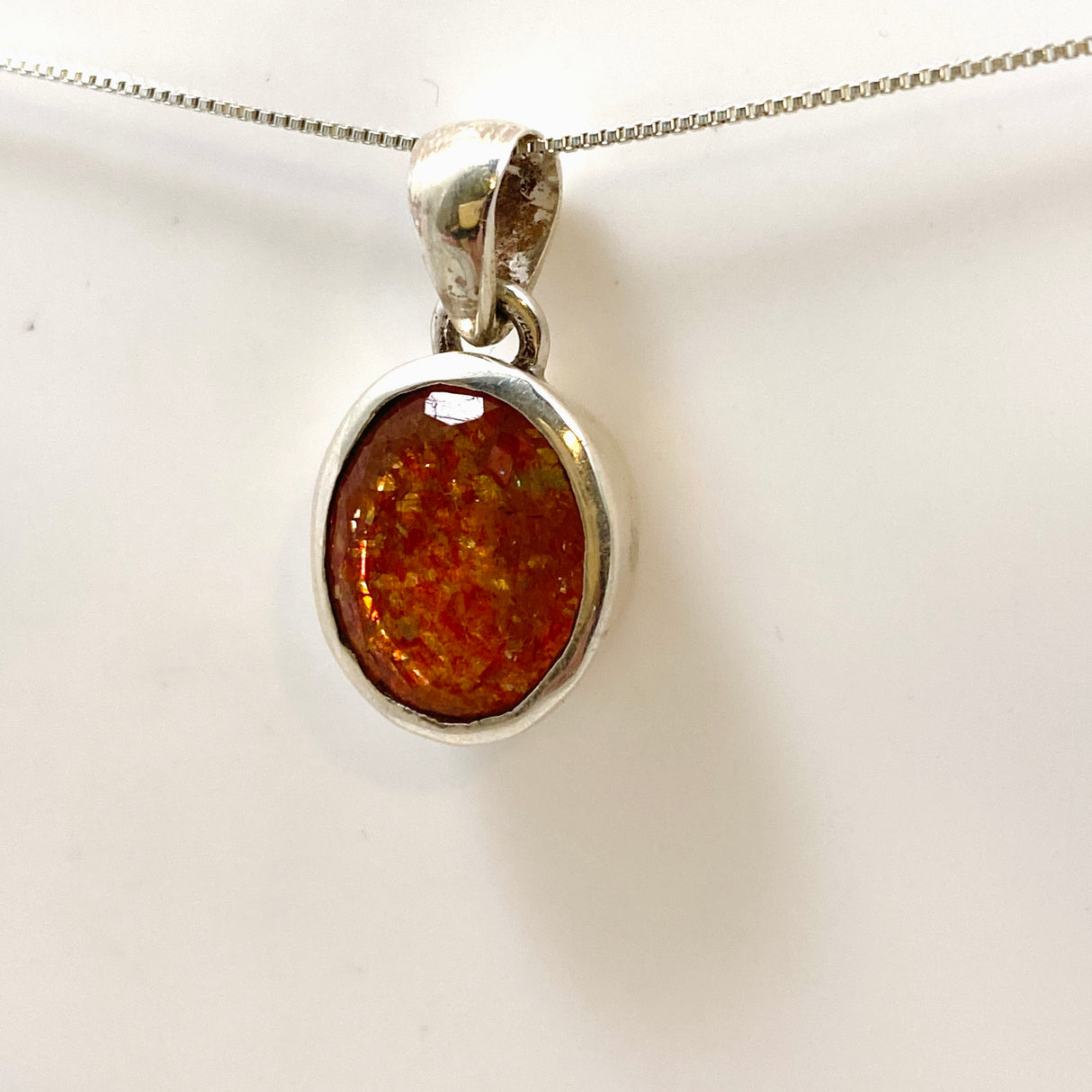 Sunstone Oval Faceted Pendant PPGJ937