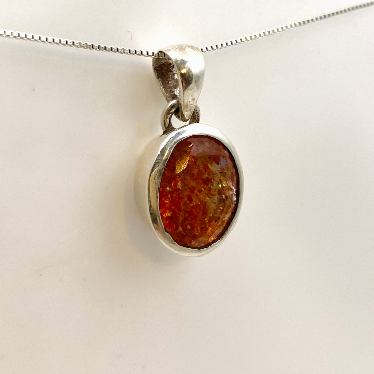 Sunstone Oval Faceted Pendant PPGJ937