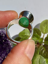 Chrysoprase Faceted Oval Ring Size 7.5 PRGJ472