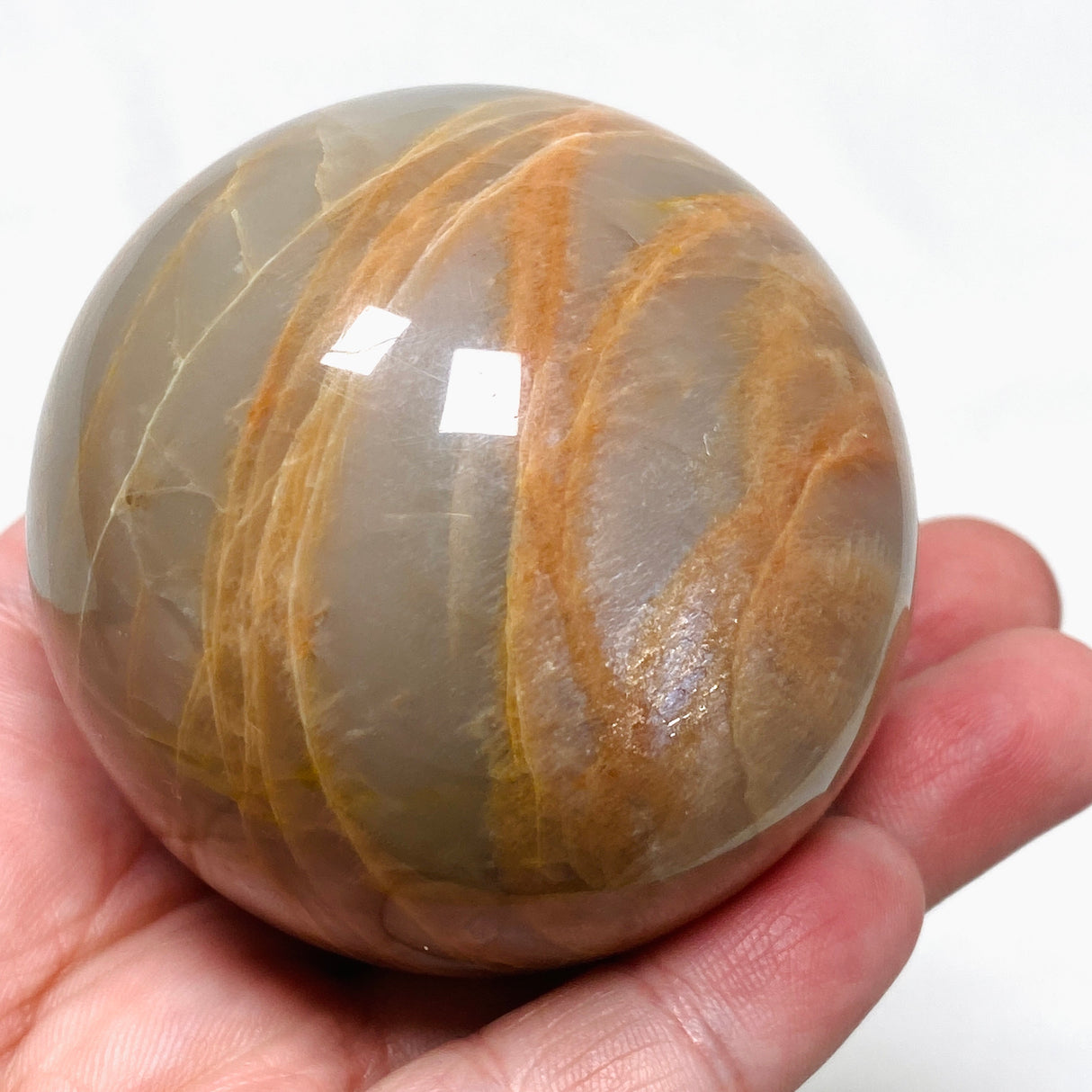 Peach Moonstone Sphere PMS03