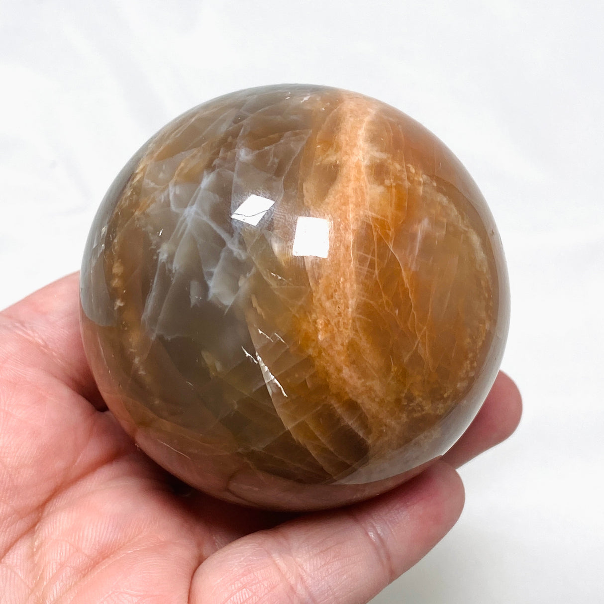 Peach Moonstone Sphere PMS06