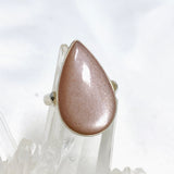 Peach Moonstone Teardrop Ring Size 11 KRGJ2200