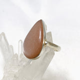 Peach Moonstone Teardrop Ring Size 11 KRGJ2200