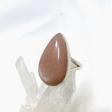 Peach Moonstone Teardrop Ring Size 7 KRGJ2172