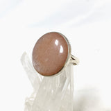 Peach Moonstone Round Ring Size 10 KRGJ2173