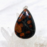 Peanut Obsidian (Perlite) Teardrop Cabochon Pendant KPGJ4766