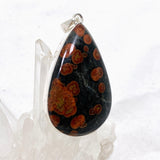 Peanut Obsidian (Perlite) Teardrop Cabochon Pendant KPGJ4766