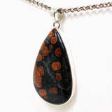 Peanut Obsidian (Perlite) Teardrop Cabochon Pendant KPGJ4766