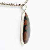 Peanut Obsidian (Perlite) Teardrop Cabochon Pendant KPGJ4766