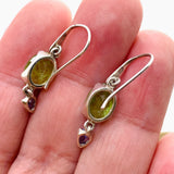 Peridot Oval Faceted Earrings with Tanzanite PEGJ189