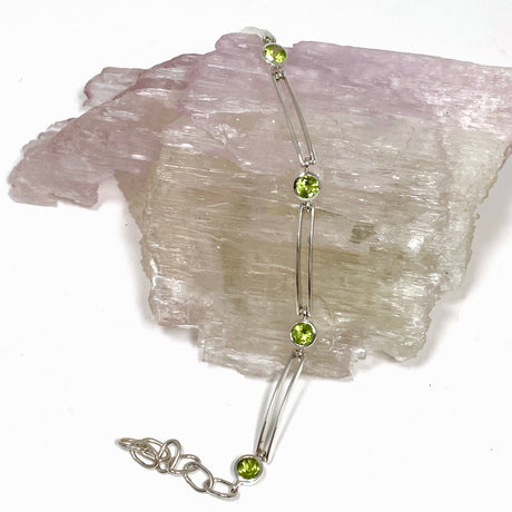 Peridot Round Faceted Bracelet PBGJ005