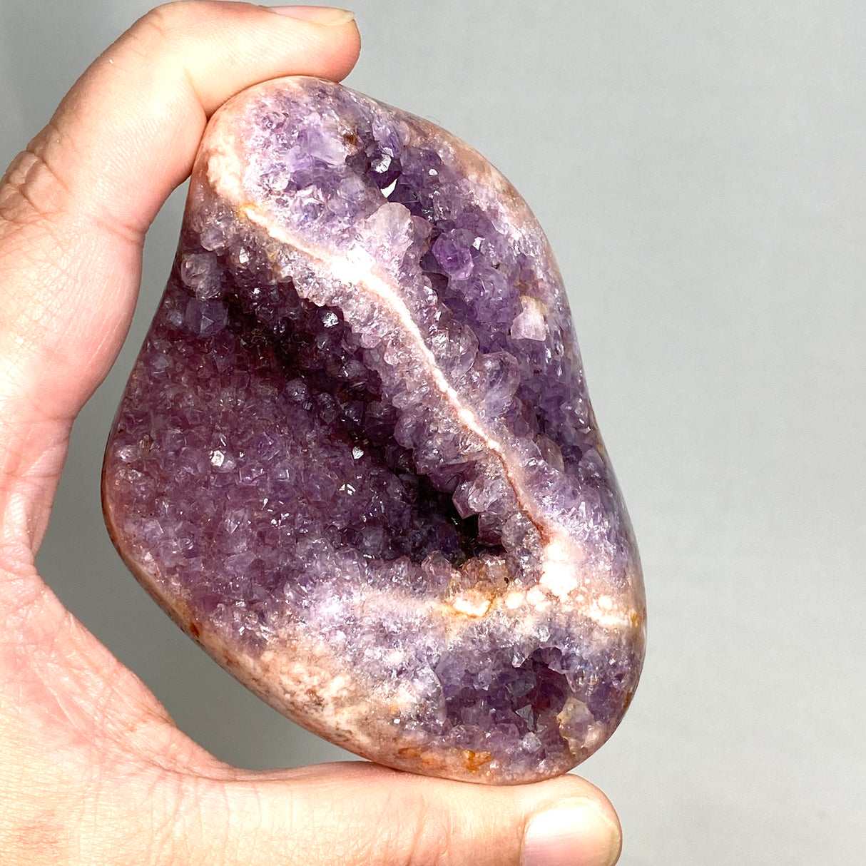 Pink Amethyst and Amethyst Freeform PAF-01