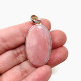 Pink Opal Oval Cabochon Pendant in a Hammered Setting KPGJ4668