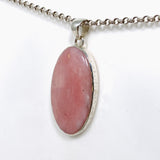 Pink Opal Oval Cabochon Pendant in a Hammered Setting KPGJ4668