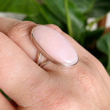 Pink Opal Oval Cabochon Split Band Ring Size 7 KRGJ3307