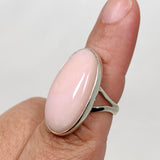 Pink Opal Oval Cabochon Split Band Ring Size 7 KRGJ3307