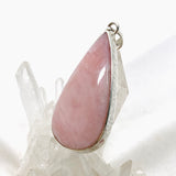 Pink Opal Teardrop Cabochon Pendant in a Hammered Setting KPGJ4669