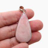 Pink Opal Teardrop Cabochon Pendant in a Hammered Setting KPGJ4669