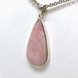 Pink Opal Teardrop Cabochon Pendant in a Hammered Setting KPGJ4669