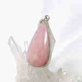 Pink Opal Teardrop Cabochon Pendant in a Hammered Setting KPGJ4670